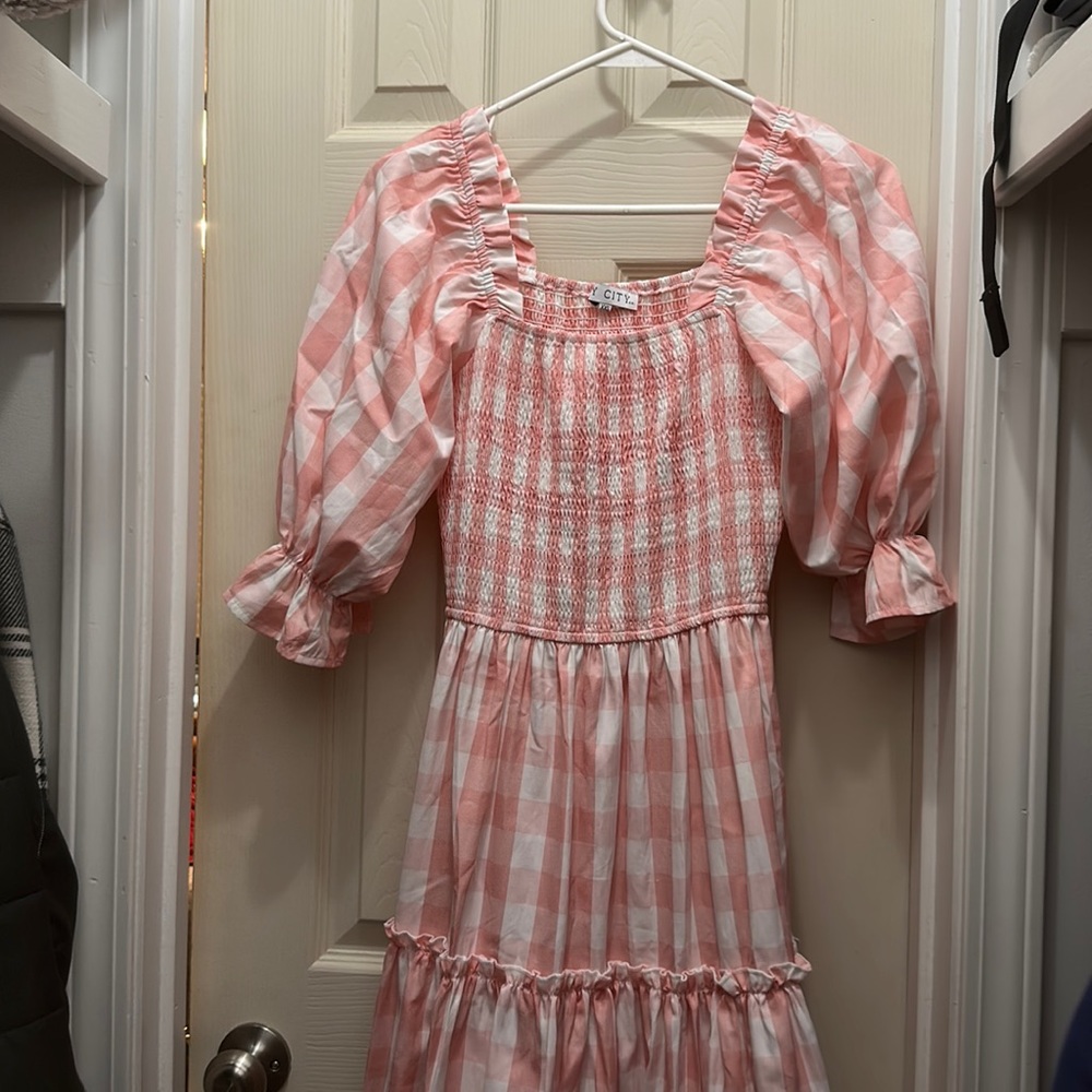 Ivy City Co Mia Gingham dress